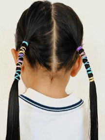 Amazon.co.jp: キッズ カール ポニーテール 可愛い ツインテール 子供用 ウィッグ エクステ つけ毛 髪飾り リボン付き お祭りイベント発表会 2点セットダークブラウン: ビューティ