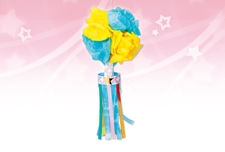 @_choooboo ←他の投稿はこちらから！, 七夕飾り🎋 すいかの吹き流し🍉 , ころんとしたすいかに、ヒラヒラな吹き流しがついた七夕飾り！,切って、丸めて、貼って、たっぷり工作を楽しめます♪, ●赤すいか・黄すいか、どっちも作りたくなるかわいさ！, ●吹き流し部分に模様を描いても◎,●風にゆれる姿もかわいい、夏にぴったりの飾りです🌻, 🌼材料,