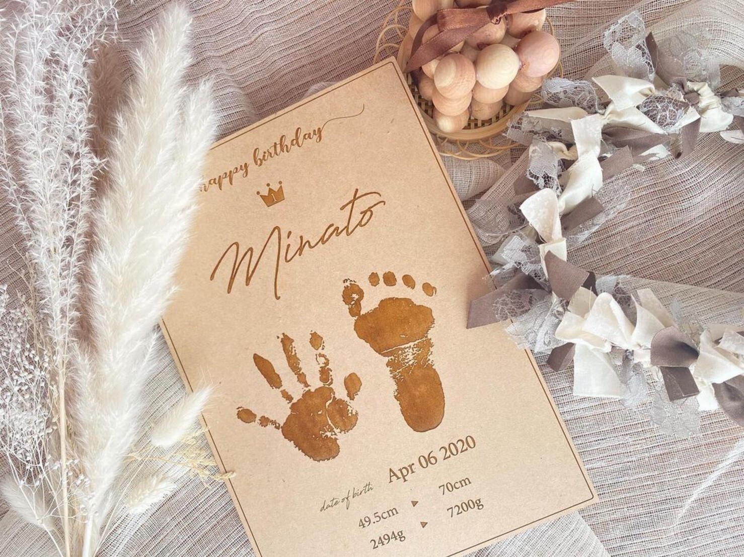 1歳誕生日一歳誕生日2枚セット飾り1歳手形足形手形足形アート