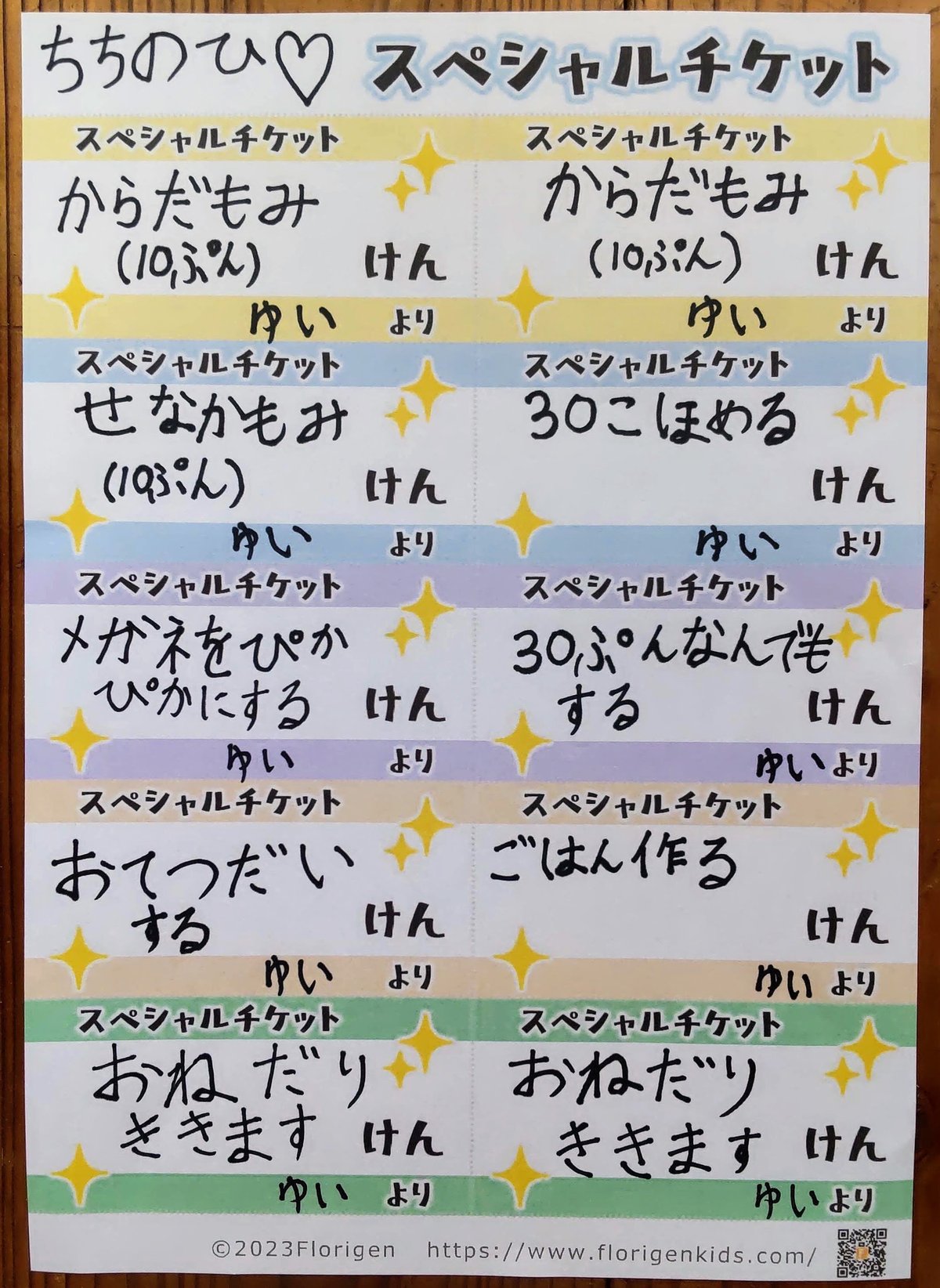 父の日に「なんでも券」を作ってプレゼントしよう♪ - RIO KIDS子供服ベビー服 リオ公式ブランドサイト