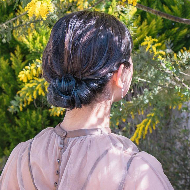 ボブヘアにも可愛い ツインハーフアップ🥰宴前チェンジ .披露宴ヘア巻き髪ボブ花嫁ボブヘアアレンジウェディングヘアツインハーフアップハーフアップ フォーシスアンドカンパニー花嫁ヘア花嫁髪型岐阜花嫁東海花嫁愛知花嫁dressy花嫁
