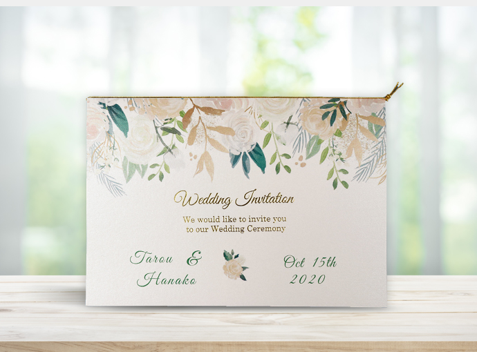 結婚式招待状を簡単に手作り。海外風おしゃれな無料テンプレートページ 517ARCH DAYS