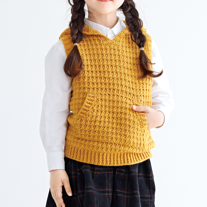 子供 ベスト 編み図」の画像検索結果