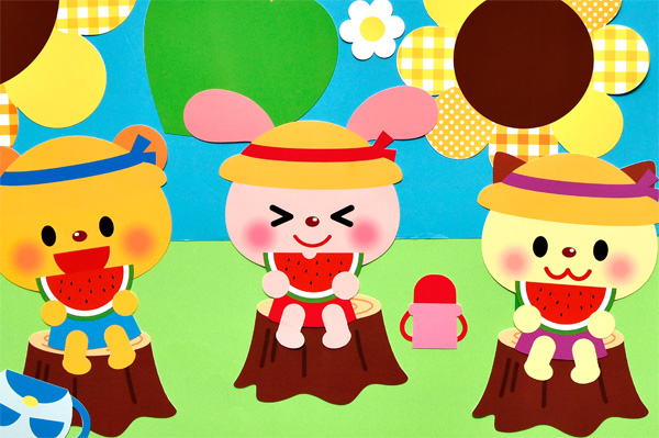 製作キット保育 壁面夏 壁面飾り夏 保育 壁面 クラフト 足形製作 ペンギン製作