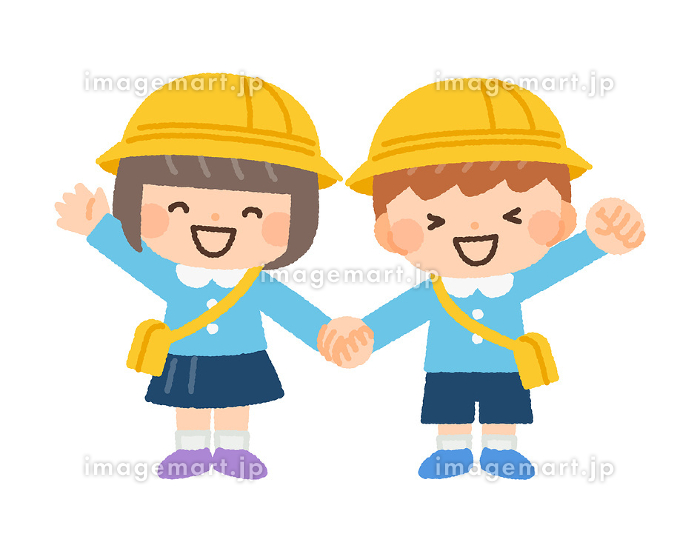 ジャンプする元気な子供達イラスト