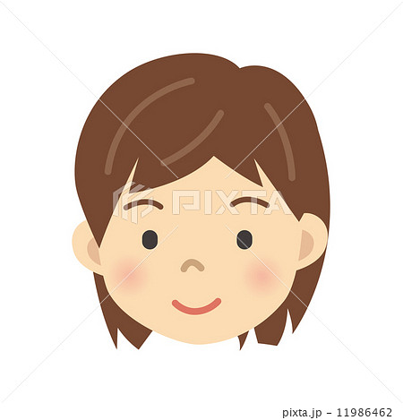 女性・ママ友の表情イラスト 顔のみ 喜怒哀楽の手描き素材えんぴつと画用紙