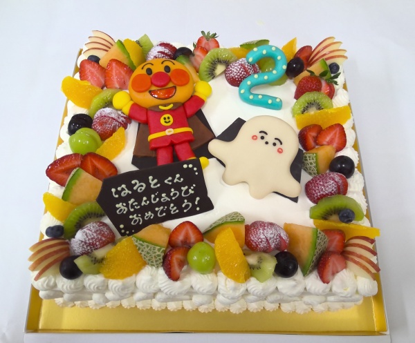 バイキンアンパンマン立体ケーキ 誕生日ケーキ ホールケーキ キャラクターケーキ デコレーションケーキ