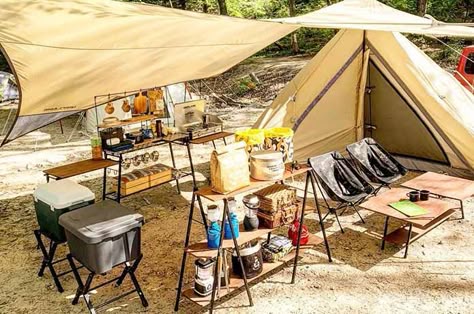 我が家のキャンプサイトのレイアウト紹介動線やタープのアレンジなど全７選しらキャンのキャンプブログ