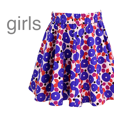 フレアスカート・こども 親子お揃いの型紙