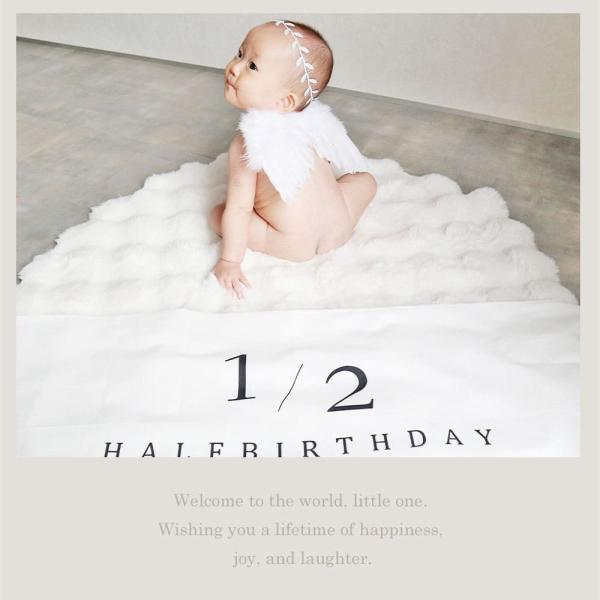 ハーフバースデーの魅力👶🩷✓うつ伏せポーズはこの時期しか撮れません📸 ✓ほっぺも腕も足もムチムチで可愛い❤️❤️ 一番赤ちゃんらしい可愛い時期なのです😍✓家族写真👪も絶対残すべき☝️‼️‼️ 抱っこのショットはお子様の大きさ比較になります。 「こんなに