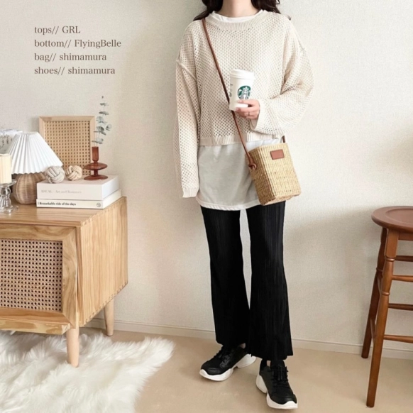 公園に遊園地、アクティブな日のきれいめカジュアルファッション 初夏のママコーデDomani