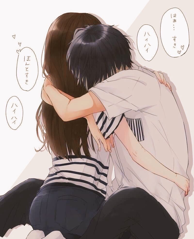 黄色い背景に男性と手を繋いで、膝の上に乗る女性、 長袖 のイラスト素材65772954- PIXTA