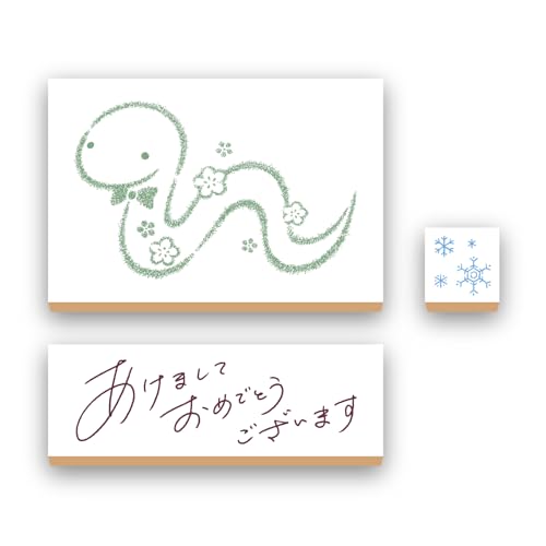 年賀状の型紙 2025年 巳年 巳-3伊勢型紙おおすぎ