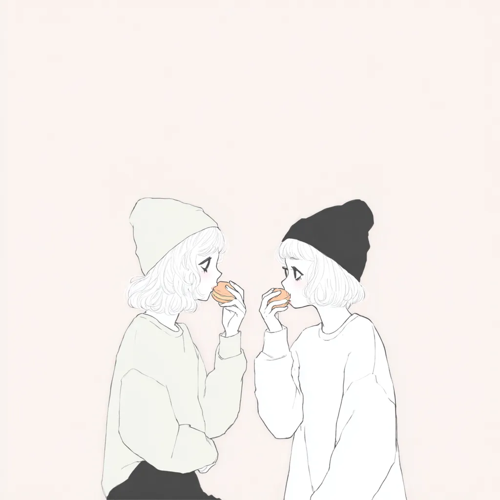 ペア画 友達 親友イラスト・フリー素材なら「シンテリ」