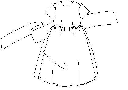 子供服 ラプンツェル風のドレスを作ってみた 無料型紙Size:90〜120 既製品に負けない最高の手作り服