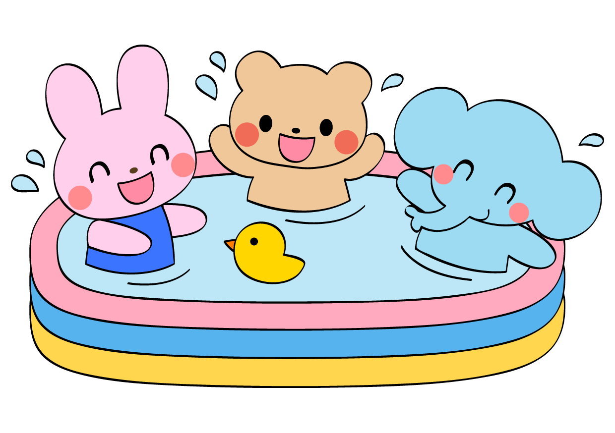 じゅんびうんどうをしよう 水遊びの約束イラスト