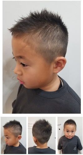 こども前髪アシメカットの切り方！バリカン！スキばさみ