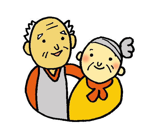 おじいちゃんとおばあちゃん 白黒 の無料イラスト – かわいいフリー素材屋「いらすと係」