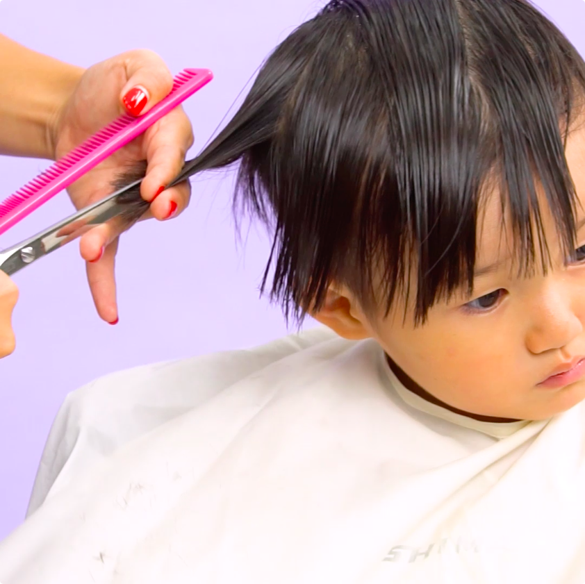 男の子の前髪の整え方 簡単！！伸びた前髪の切り方キッズカット東京