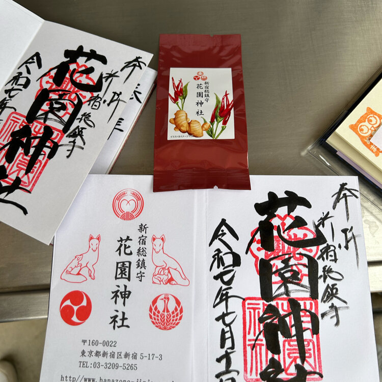 蛇窪神社 東京・品川区 の4月限定御朱印帳 春らしいピンク色に白蛇・龍神さまがデザインされた御朱印帳 初穂料1500円 ！通常の白も好きですが、こちらもカワイイですねぇ。御朱印帳袋もありました。御朱印御朱印帳御朱印好きな人と繋がりたい御朱印