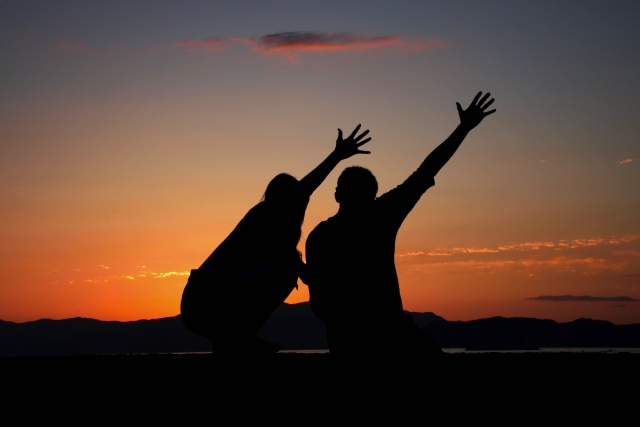 お顔の組み合わせが素晴らしいカップルしおりんご