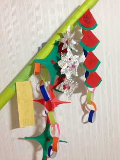 ７月製作 キラキラ風鈴の七夕短冊 保育園・幼稚園・こども園- ほいくのおまもり