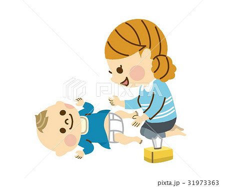 おむつ替えイラスト無料イラスト・フリー素材なら「イラストAC」