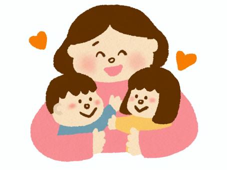 赤ちゃんとママ お母さん 無料イラスト フリー素材