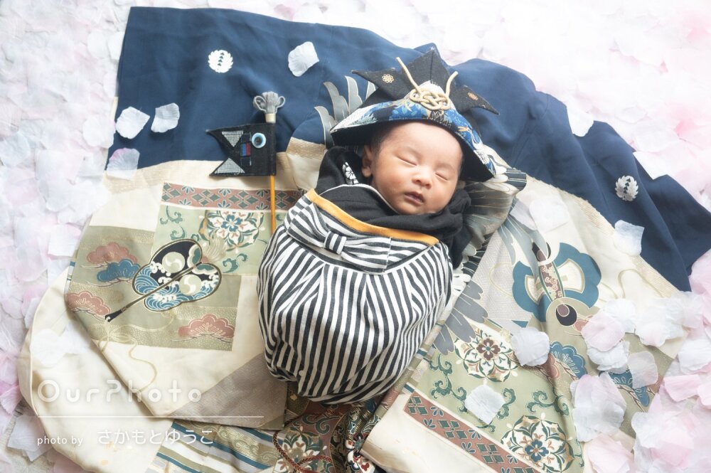 端午の節句 カジュアル 兄弟撮影宝塚市の写真館スタジオオレンジ・モンテシート