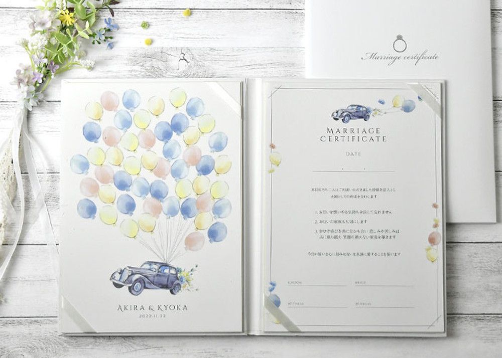 ゲスト参加型結婚証明書 ウェディングツリー ハッピーグラフィカ 和クリアタイプA4サイズfavori DIY