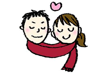 黒髪いちゃいちゃカップルアイコン – Unlimited -フリー素材サイト