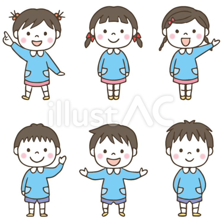 子供の顔セット3の無料 フリー イラストかわいい手描きの無料素材「てがきっず」保育園・小学校・介護施設にぴったりのフリー素材イラスト