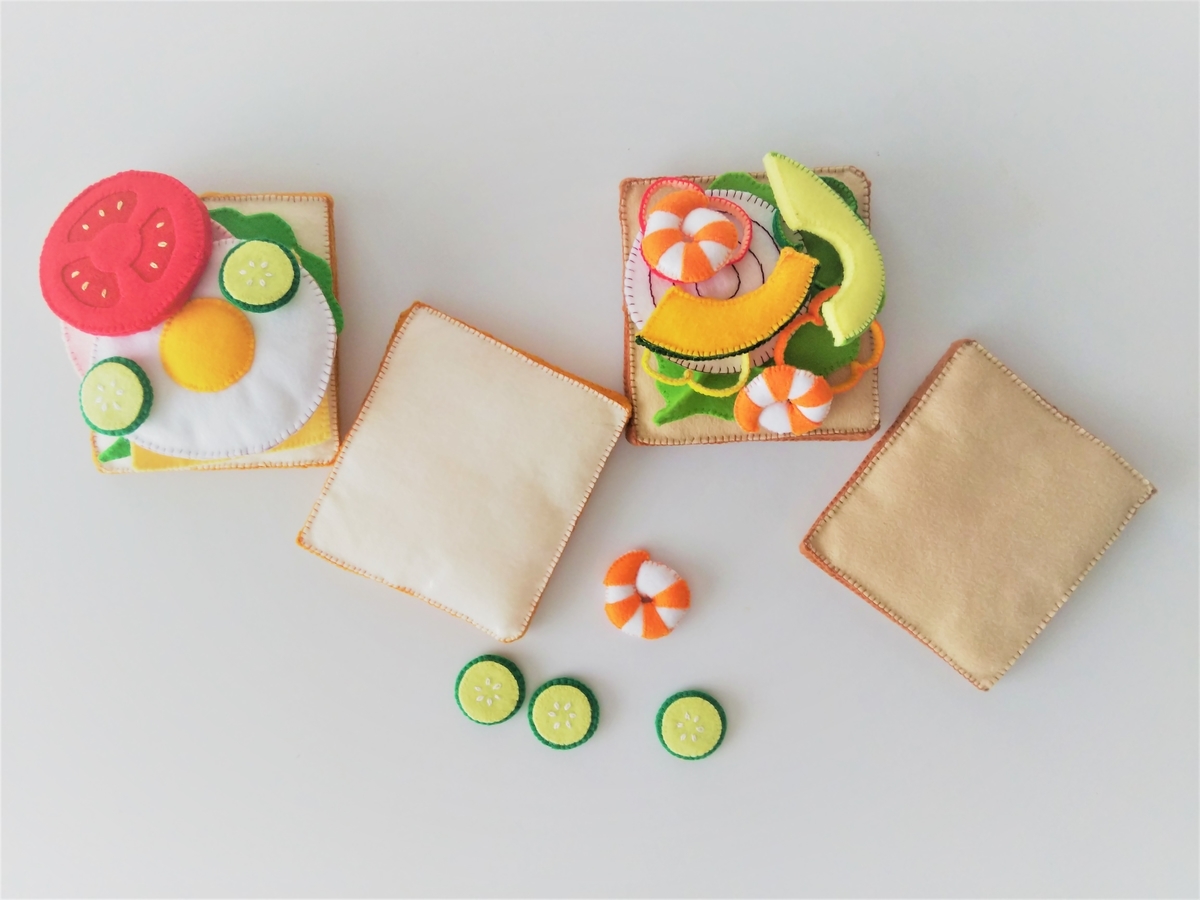 手作りフェルトお寿司屋さんごっこ！おもちゃ作り方とハンドメイドアイデア フェルト おままごと お寿司