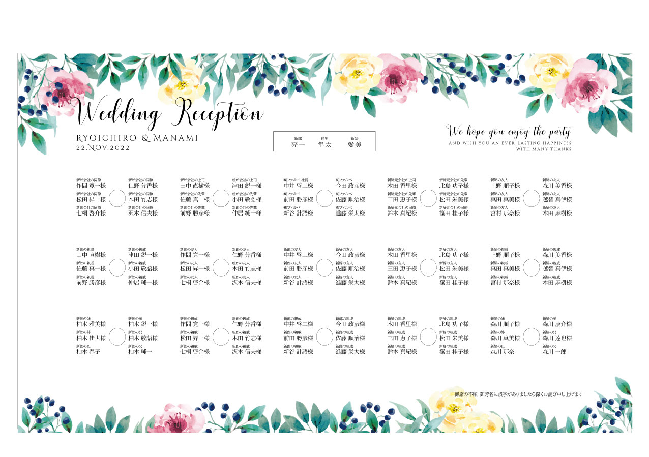 外注する？手作りする？ 結婚式席次表 の作り方とスケジュールおしゃれなアイデアも紹介みんなのウェディングニュース