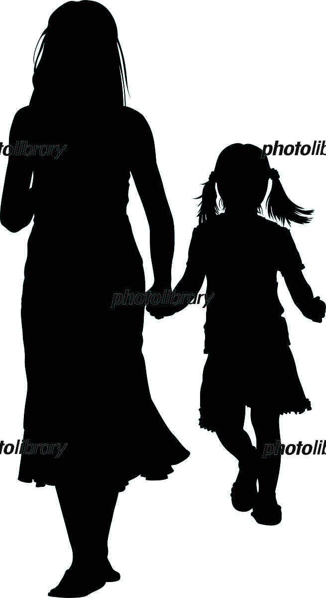 親子三人で手をつなぐシルエット パワーポイント PNG画像フリー素材、無料素材のDigipot