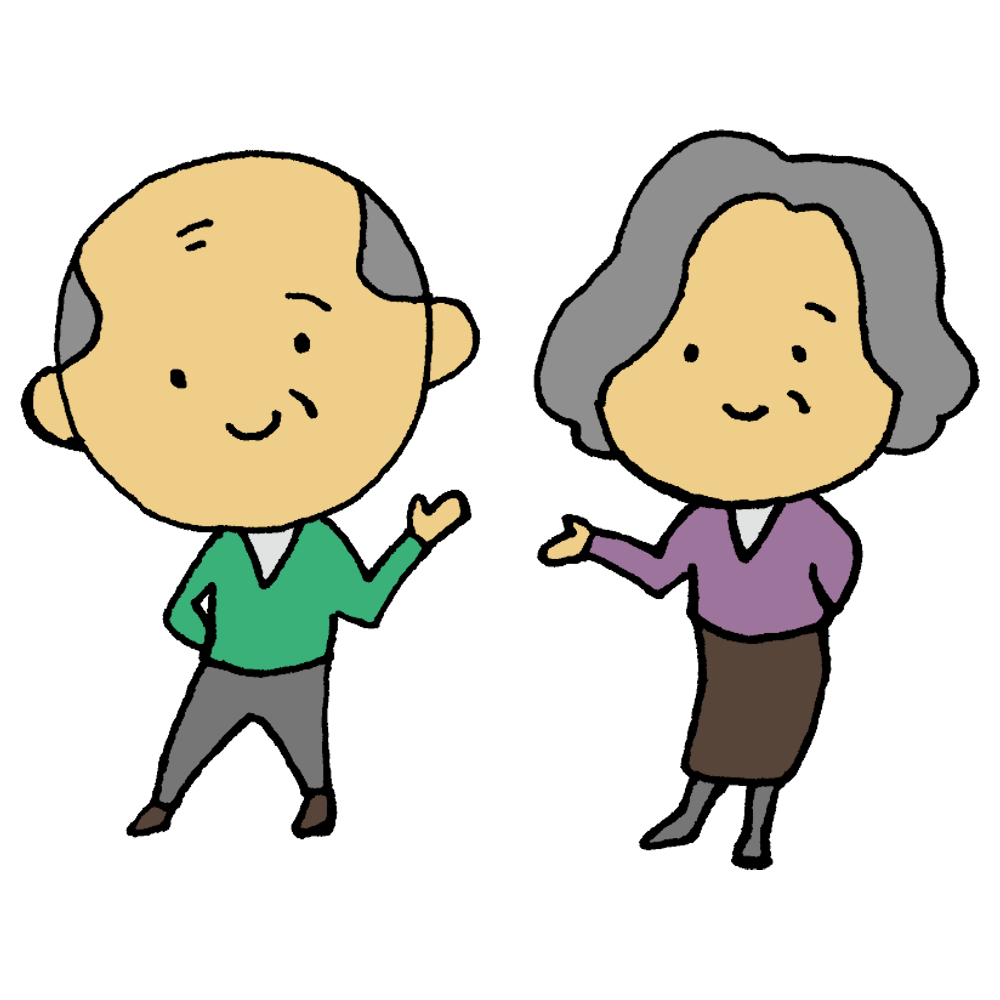 老夫婦のイラスト素材6893709- PIXTA