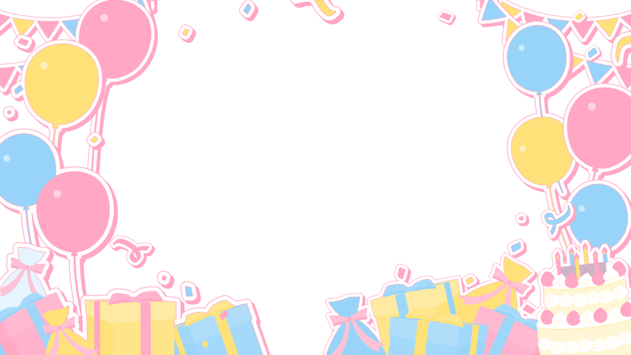 おしゃれでかわいい誕生日カードのテンプレート・カラフルでかわいいバースデーケーキのイラス イラストボックス「プレミアム」テンプレート