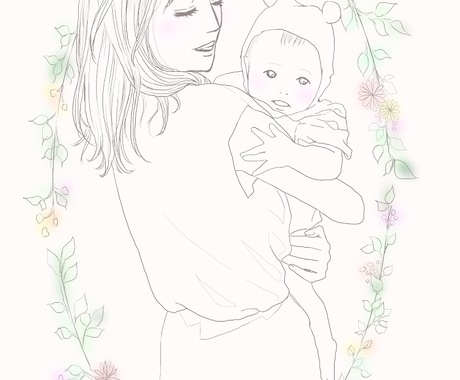 お母さんがもちもちほっぺの赤ちゃんを抱いているイラストのイラスト素材78558245- PIXTA