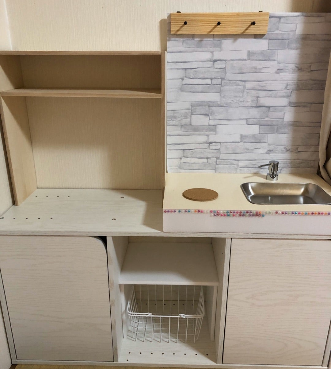 簡単DIY カラーボックスで簡単！手作りおままごとキッチンの作り方