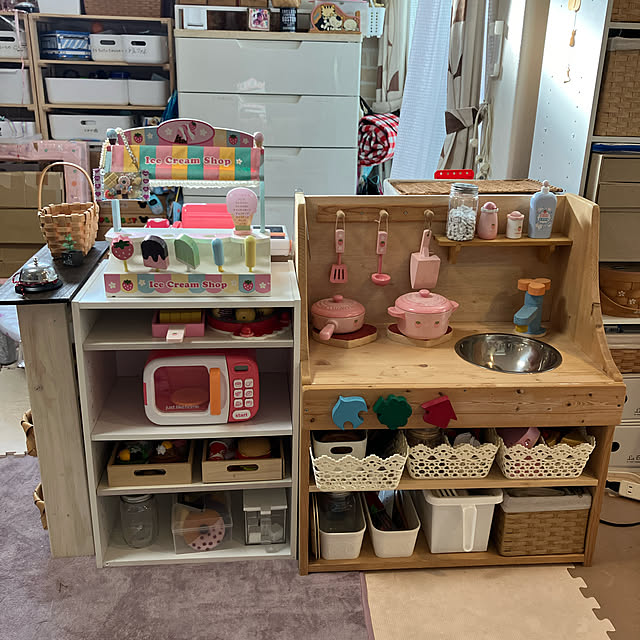 棚 おままごとキッチンDIY おままごと おままごとキッチン こどもと暮らす などのインテリア実例 - 2019-02-04 21:41:39RoomClip ルームクリップ