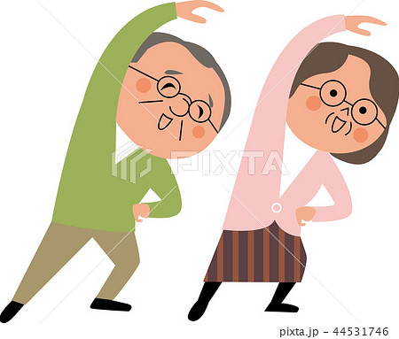 笑顔の老夫婦 シニア のイラスト無料のフリー素材 イラストエイト