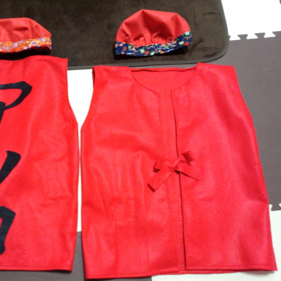 還暦祝い☺️ 赤い手作りのちゃんちゃんこ‼️ ありがとう😊どや還暦祝い赤い手作りちゃんちゃんこありがとうどや