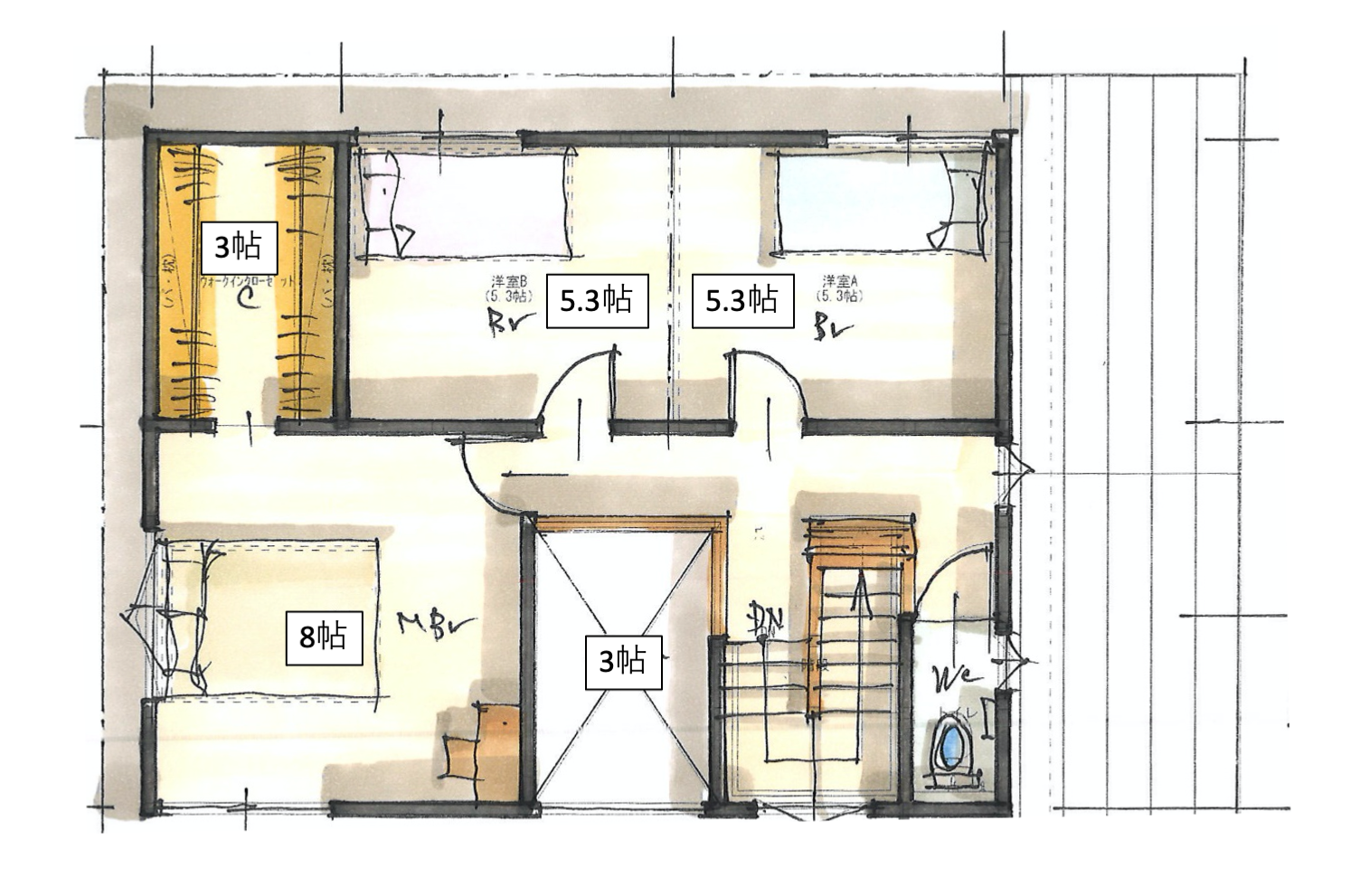 35坪以下、 二世帯住宅間取りプランのタイプ20坪・15坪・13坪の狭小住宅・二世帯住宅の間取りは大田区の桧山建工