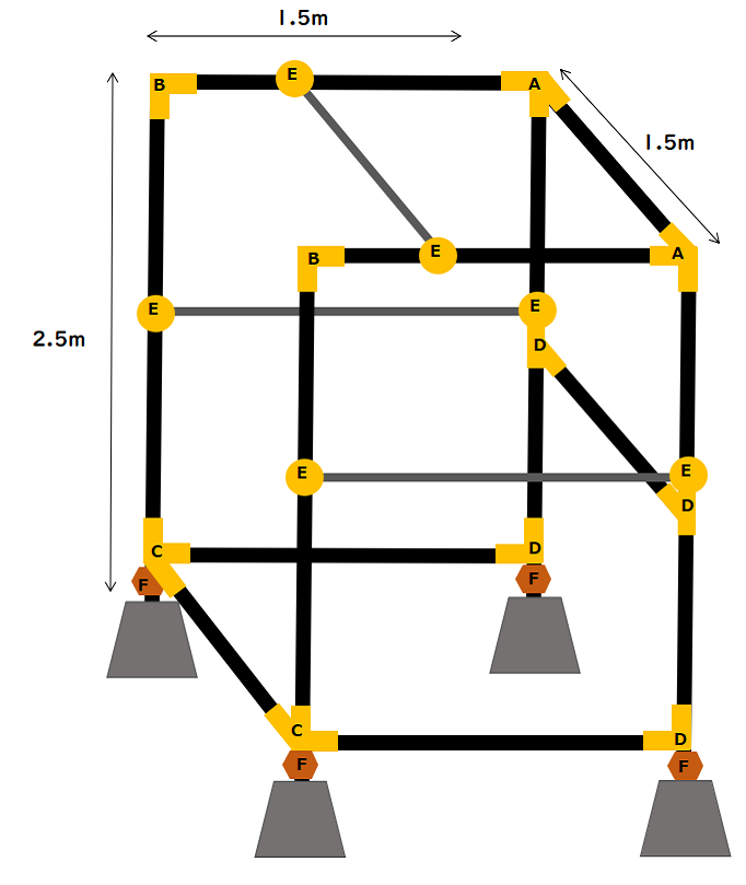 孫の鉄棒製作 バーの固定ウッドデッキDIY☆MCヨッチャンのBlogⅡ