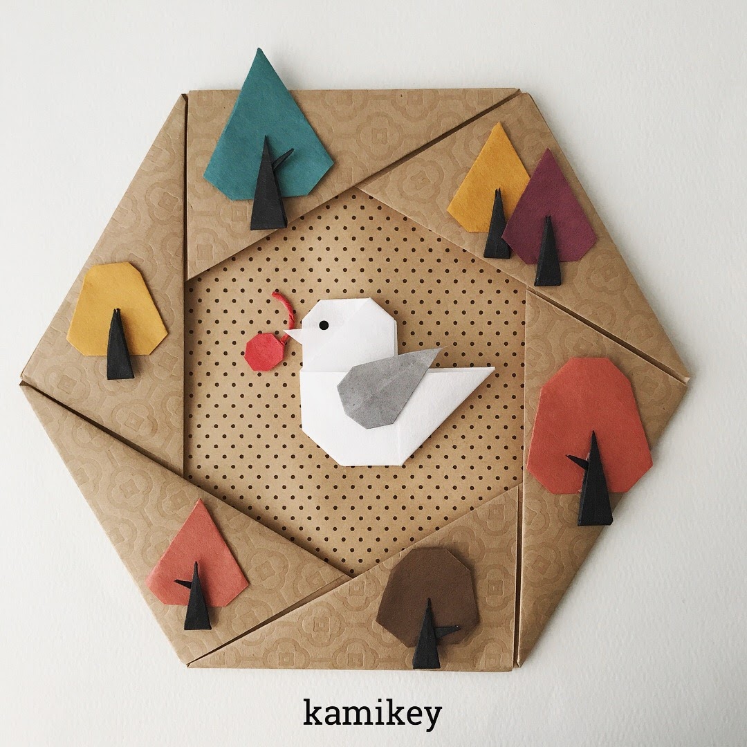折り紙 ハートリース Heart Wreath カミキィ kamikey