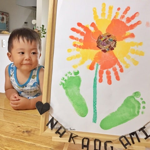 手形アート＊ひまわり