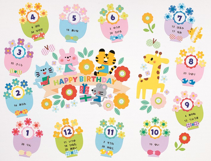 誕生表 誕生日 かわいい 壁面 飾り 保育園 幼稚園 手作り ハンドメイド 新年度Yahoo!フリマ 旧PayPayフリマ