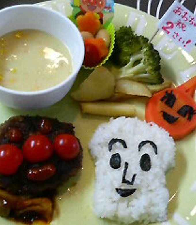 息子2歳の誕生日に父子お揃いでアンパンマンプレート こねえちゃんSnapdish スナップディッシュID:j4mGna