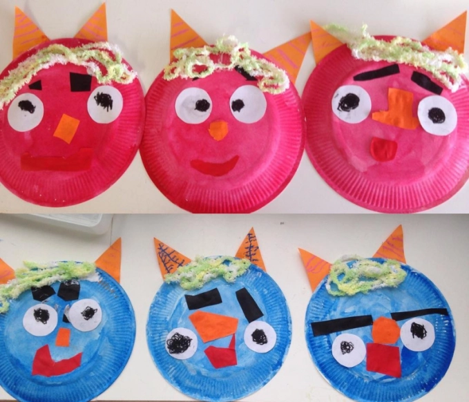 保育で使う鬼のお面の１０の製作のアイディア
