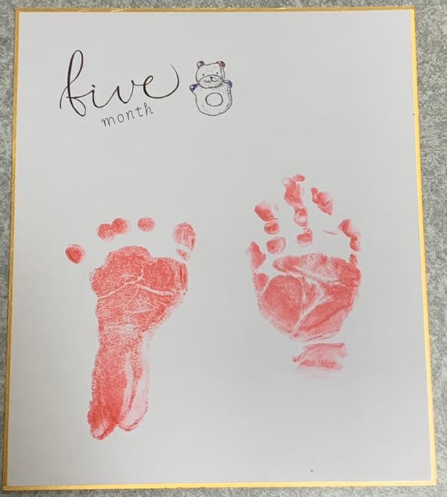 送料無料 刺繍で残す手形足形布 バースデーポスター 手形足形 新生児 雑貨・その他 おえかきししゅうのHOPPETA舎 通販11021142Creema クリーマ